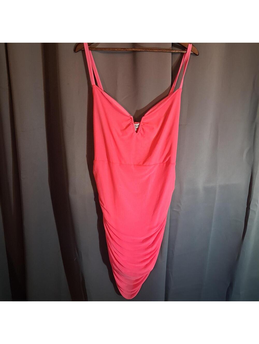 Almost Famous Pink Ruched Bodycon Dress
